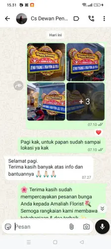 Testimonial Papan Bunga Pernikahan balaraja